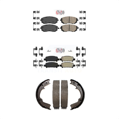 Ceramic Semi-Metallic Disc Brake Pads Front Rear Kit For Subaru Impreza Forester