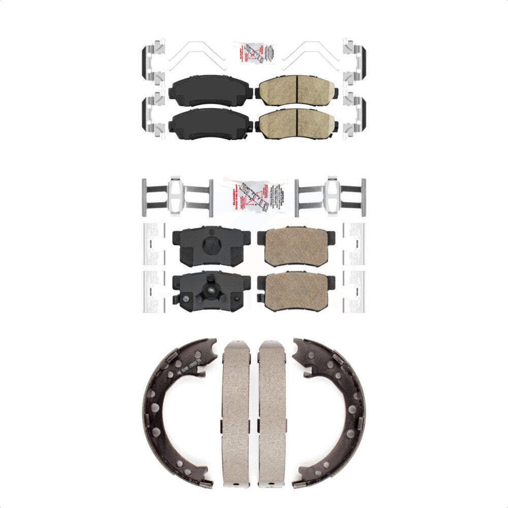 Ceramic Disc Brake Pads Front Rear Kit For Honda CR-V Acura RDX