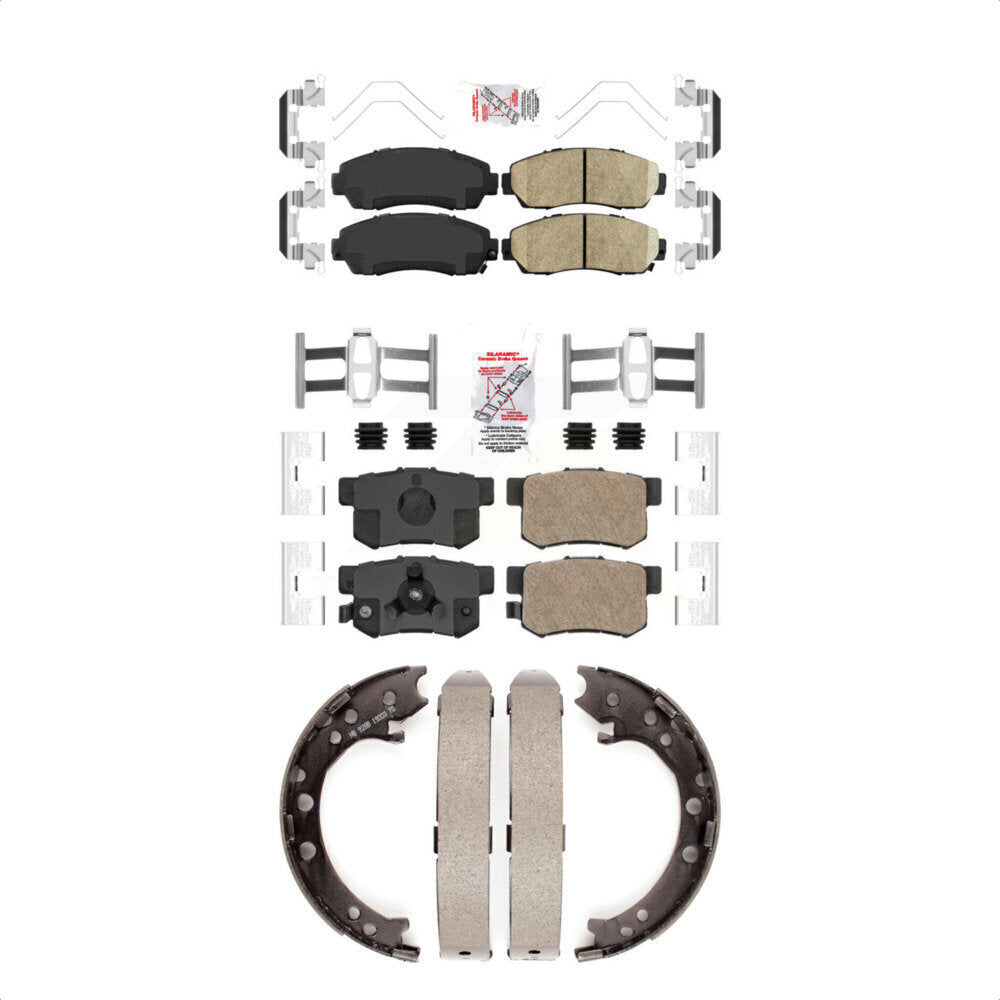 Ceramic Disc Brake Pads Front Rear Kit For Honda CR-V Acura RDX