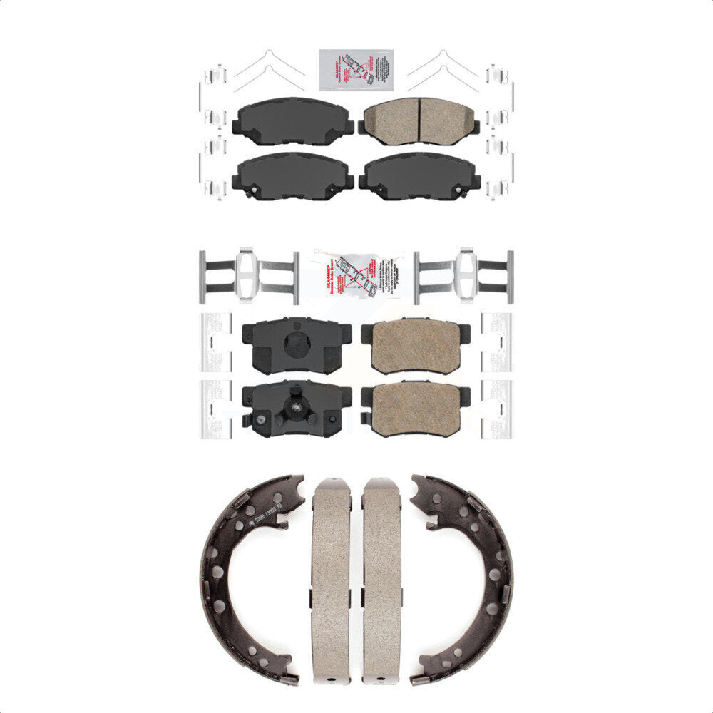 Ceramic Disc Brake Pads Front Rear Kit For 2012-2016 Honda CR-V FWD