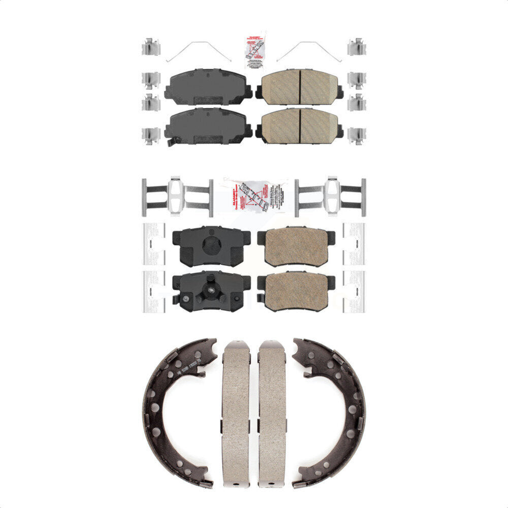 Ceramic Disc Brake Pads Front Rear Kit For 2013-2018 Acura RDX