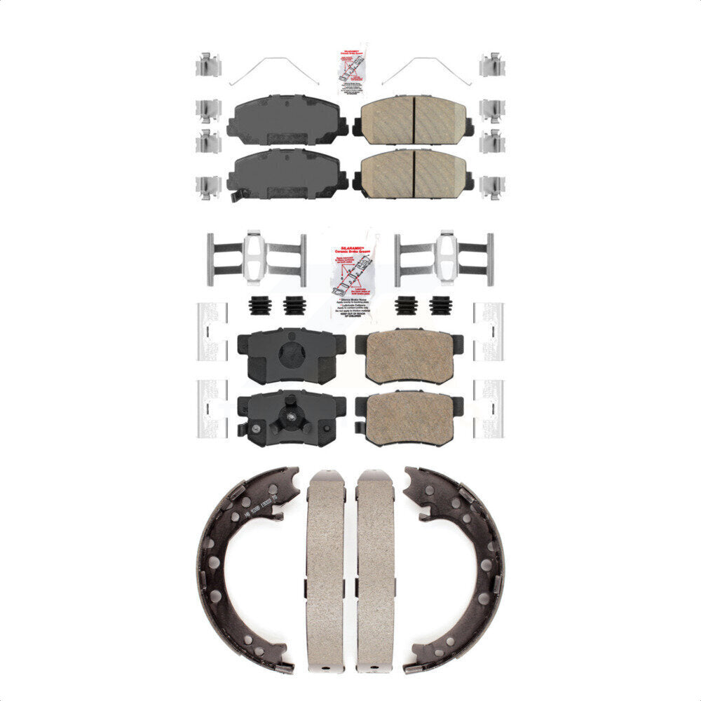 Ceramic Disc Brake Pads Front Rear Kit For 2013-2018 Acura RDX