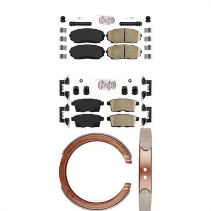 Ceramic Disc Brake Pads Front Rear Kit For Ford Edge Mazda CX-7 CX-9 Lincoln MKX