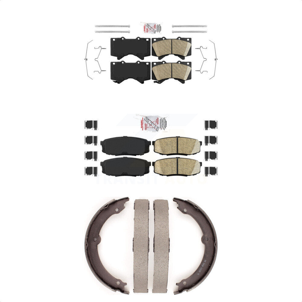 Ceramic Disc Brake Pads Front Rear Kit For Toyota Tundra Sequoia Lexus LX570