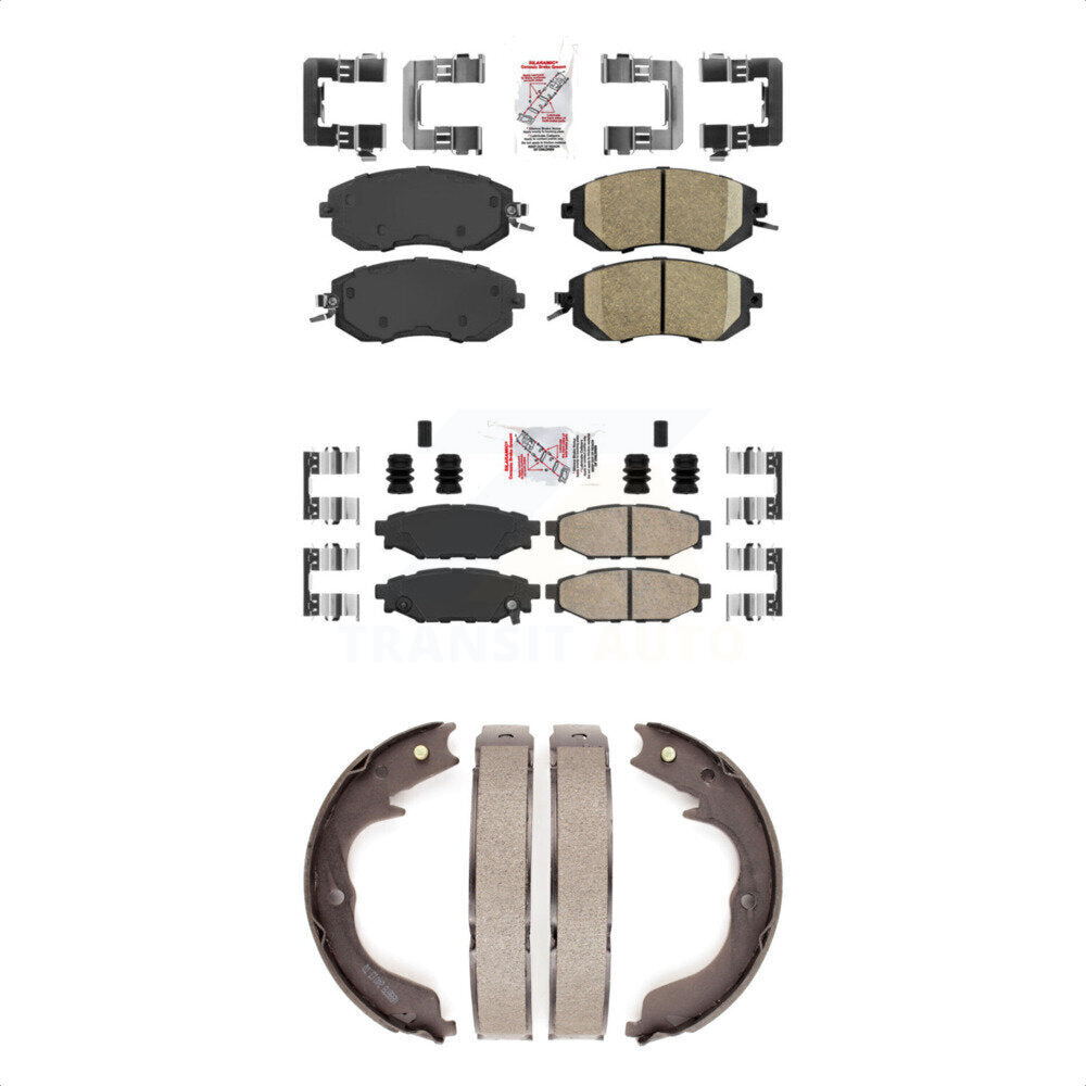 Ceramic Disc Brake Pads Front Rear Kit For Subaru Impreza Forester