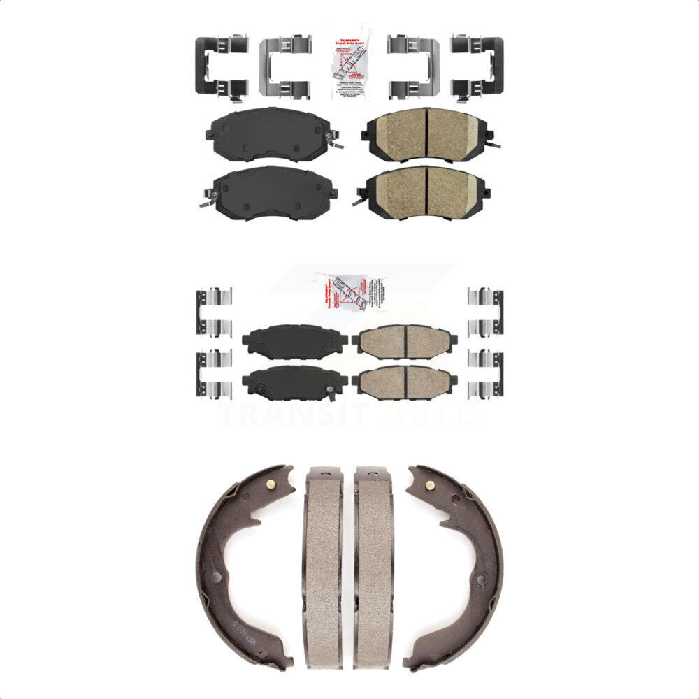 Ceramic Disc Brake Pads Front Rear Kit For Subaru Impreza Forester