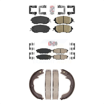 Ceramic Disc Brake Pads Front Rear Kit For Subaru Impreza Forester
