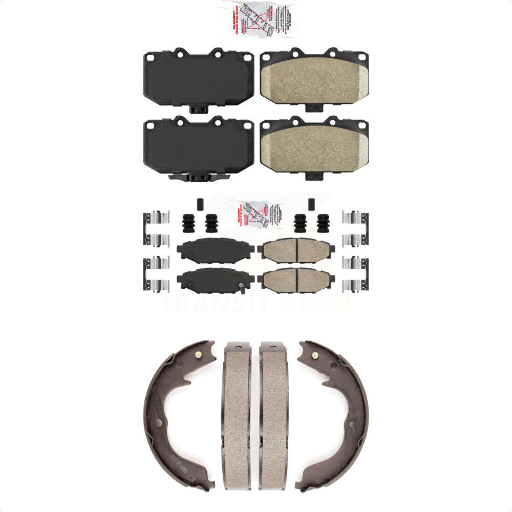 Ceramic Disc Brake Pads Front Rear Kit For 2008 Subaru Impreza WRX