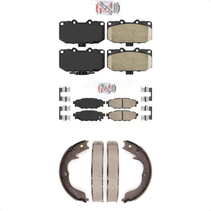 Ceramic Disc Brake Pads Front Rear Kit For 2008 Subaru Impreza WRX