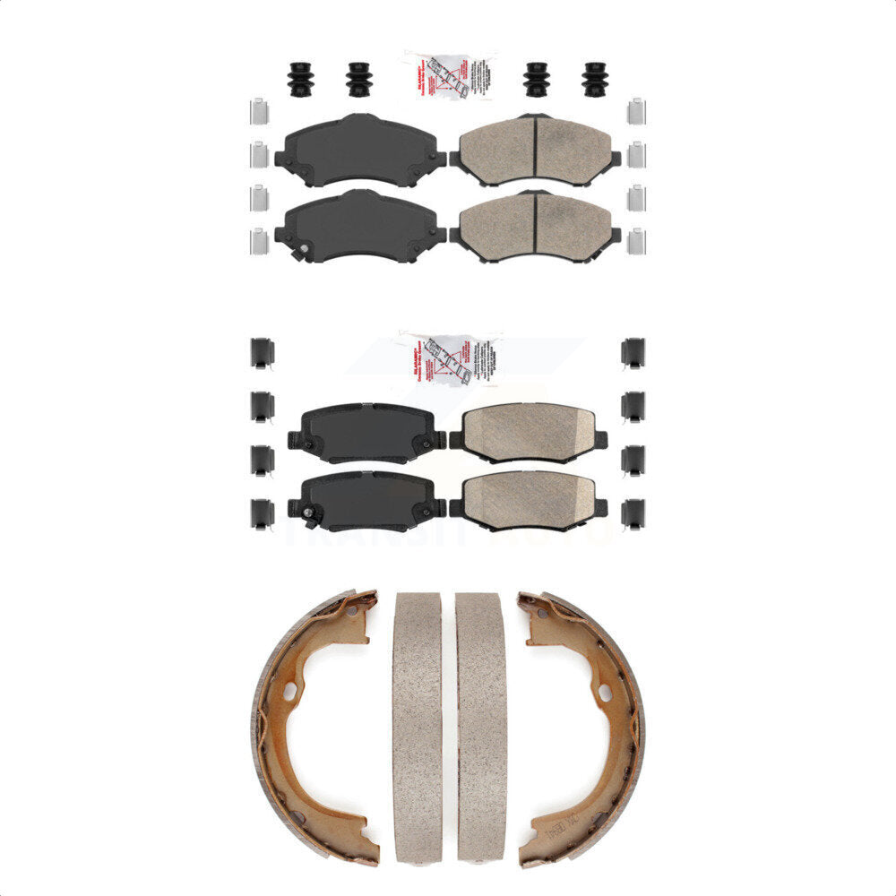 Ceramic Disc Brake Pads Front Rear Kit For Jeep Wrangler Liberty JK Dodge Nitro