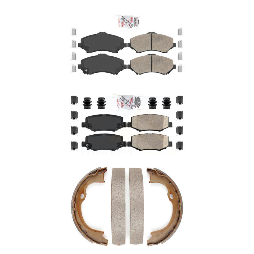 Ceramic Disc Brake Pads Front Rear Kit For Jeep Wrangler Liberty JK Dodge Nitro