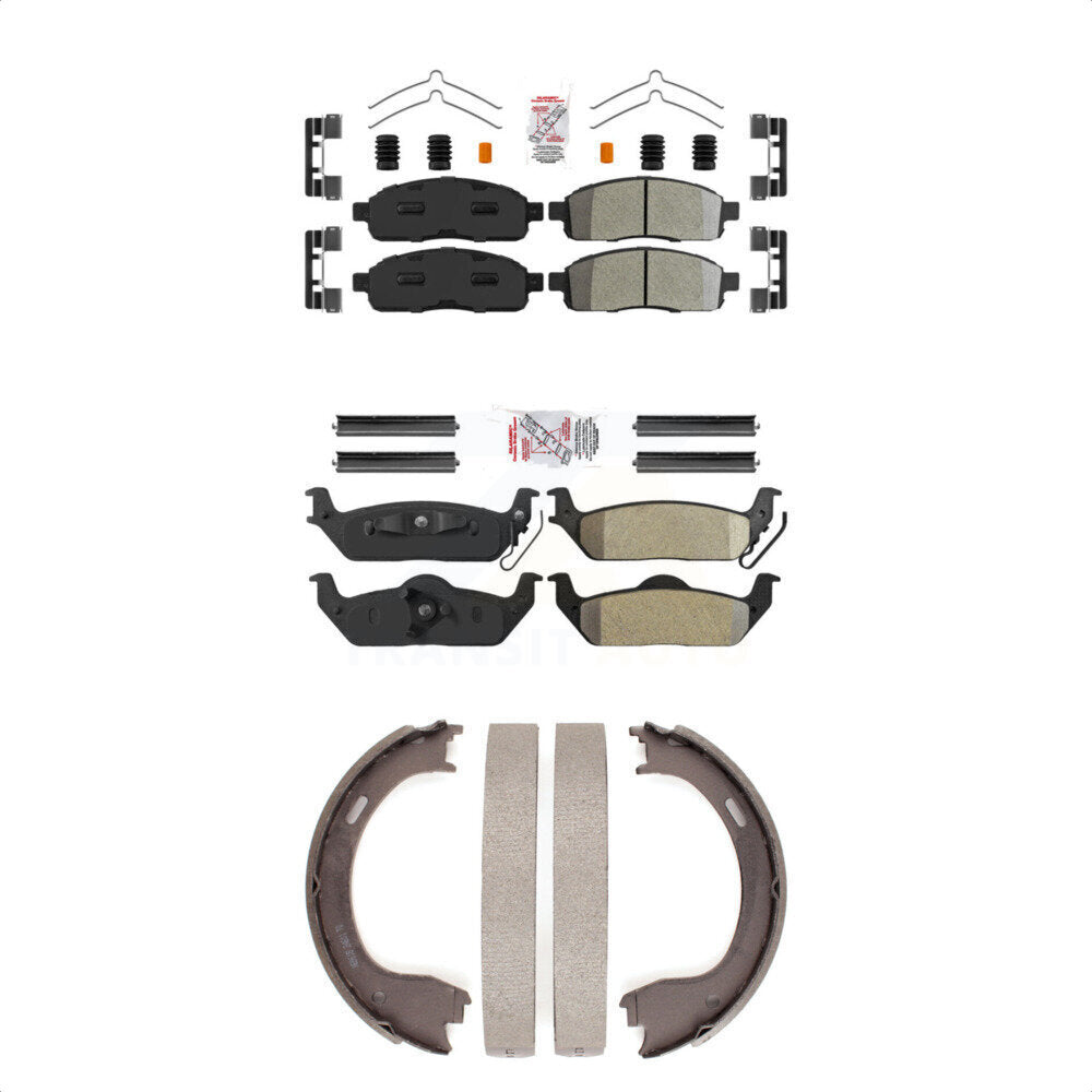 Semi-Metallic Disc Brake Pads Front Rear Kit For 2009 Ford F-150