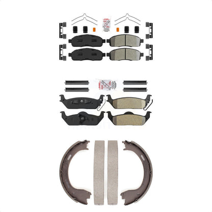 Semi-Metallic Disc Brake Pads Front Rear Kit For 2009 Ford F-150
