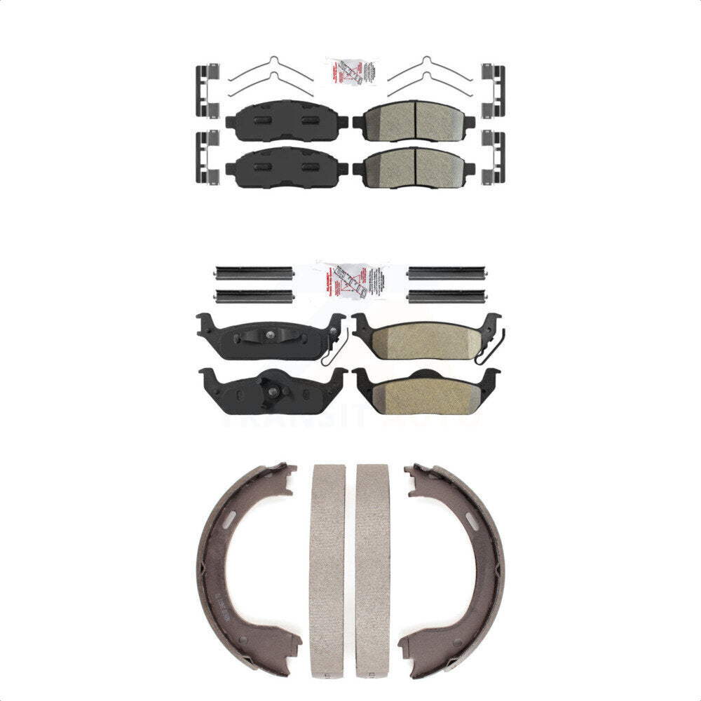 Semi-Metallic Disc Brake Pads Front Rear Kit For 2009 Ford F-150