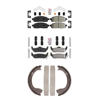Semi-Metallic Disc Brake Pads Front Rear Kit For 2009 Ford F-150