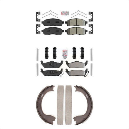 Semi-Metallic Disc Brake Pads Front Rear Kit For 2009 Ford F-150