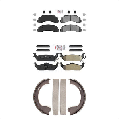 Semi-Metallic Disc Brake Pads Front Rear Kit For 2010-2011 Ford F-150