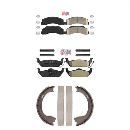 Ceramic Semi-Metallic Disc Brake Pads Front Rear Kit For 2010-2011 Ford F-150