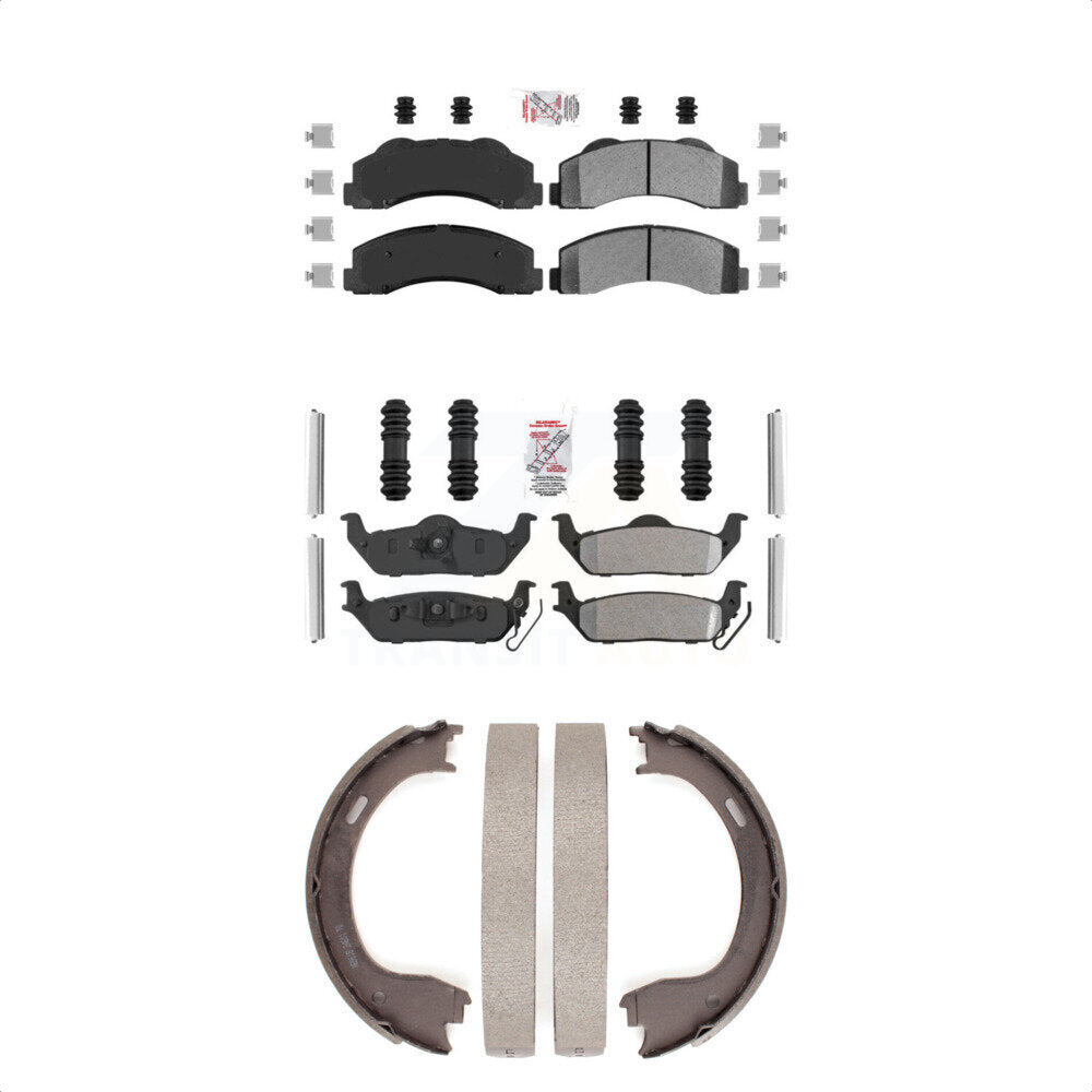 Semi-Metallic Disc Brake Pads Front Rear Kit For 2010-2011 Ford F-150