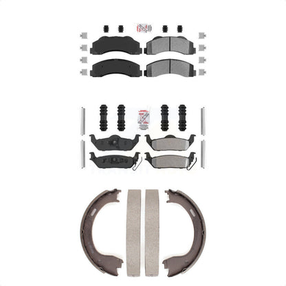 Semi-Metallic Disc Brake Pads Front Rear Kit For 2010-2011 Ford F-150