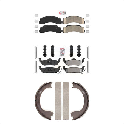 Ceramic Semi-Metallic Disc Brake Pads Front Rear Kit For 2010-2011 Ford F-150