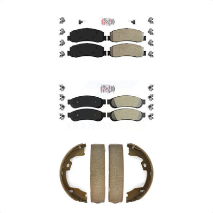 Semi-Metallic Disc Brake Pads Front Rear Kit For Ford F-350 Super Duty F-250