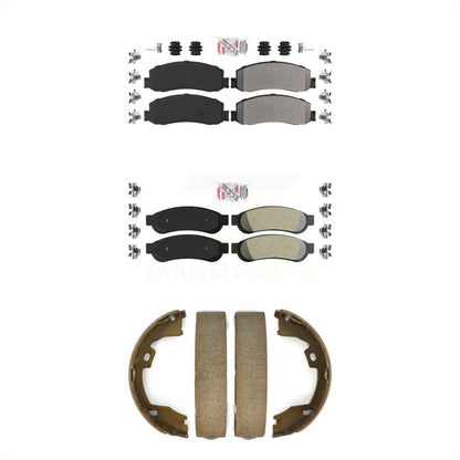 Semi-Metallic Disc Brake Pads Front Rear Kit For Ford F-350 Super Duty F-250