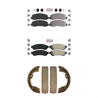 Semi-Metallic Disc Brake Pads Front Rear Kit For Ford F-250 Super Duty F-350