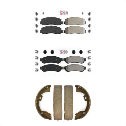 Semi-Metallic Disc Brake Pads Front Rear Kit For Ford F-250 Super Duty F-350