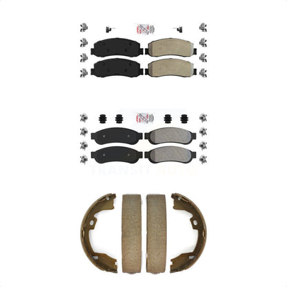 Semi-Metallic Disc Brake Pads Front Rear Kit For Ford F-350 Super Duty F-250