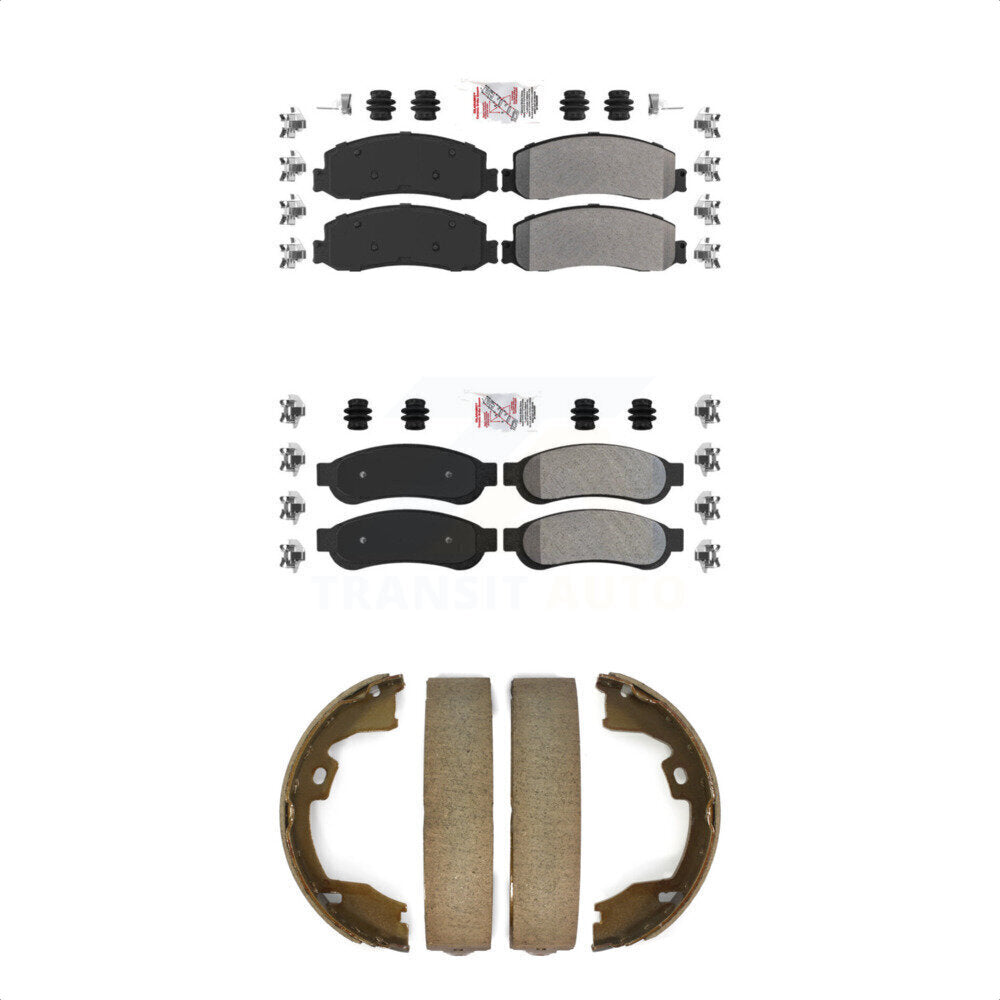 Semi-Metallic Disc Brake Pads Front Rear Kit For Ford F-350 Super Duty F-250