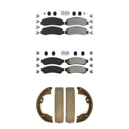 Semi-Metallic Disc Brake Pads Front Rear Kit For Ford F-350 Super Duty F-250
