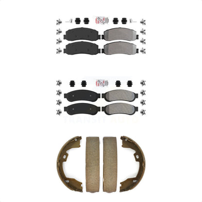 Semi-Metallic Disc Brake Pads Front Rear Kit For Ford F-250 Super Duty F-350