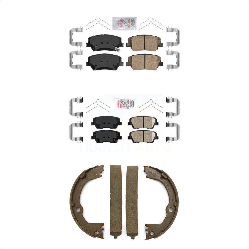 Ceramic Disc Brake Pads Front Rear Kit For 2017-2018 Hyundai Santa Fe Sport