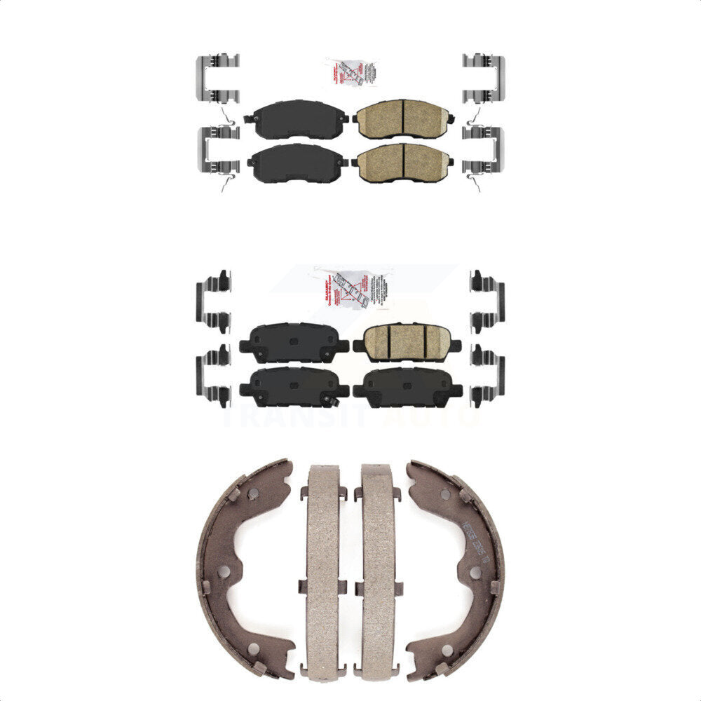 Ceramic Disc Brake Pads And Rear Parking Shoes Front Kit For