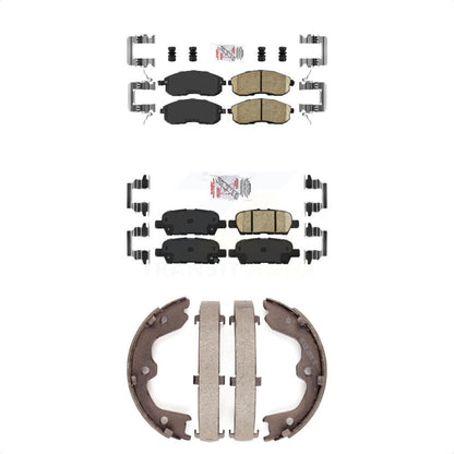 Ceramic Disc Brake Pads And Rear Parking Shoes Front Kit For