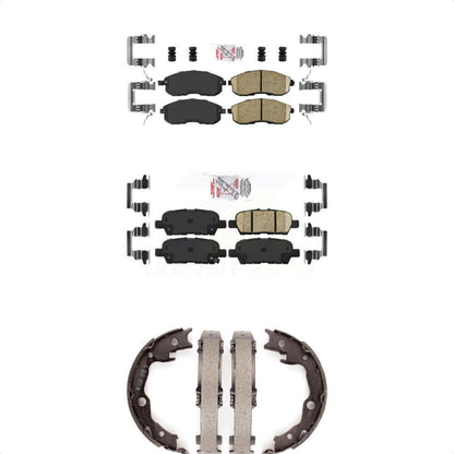 Ceramic Disc Brake Pads And Rear Parking Shoes Front Kit For Nissan