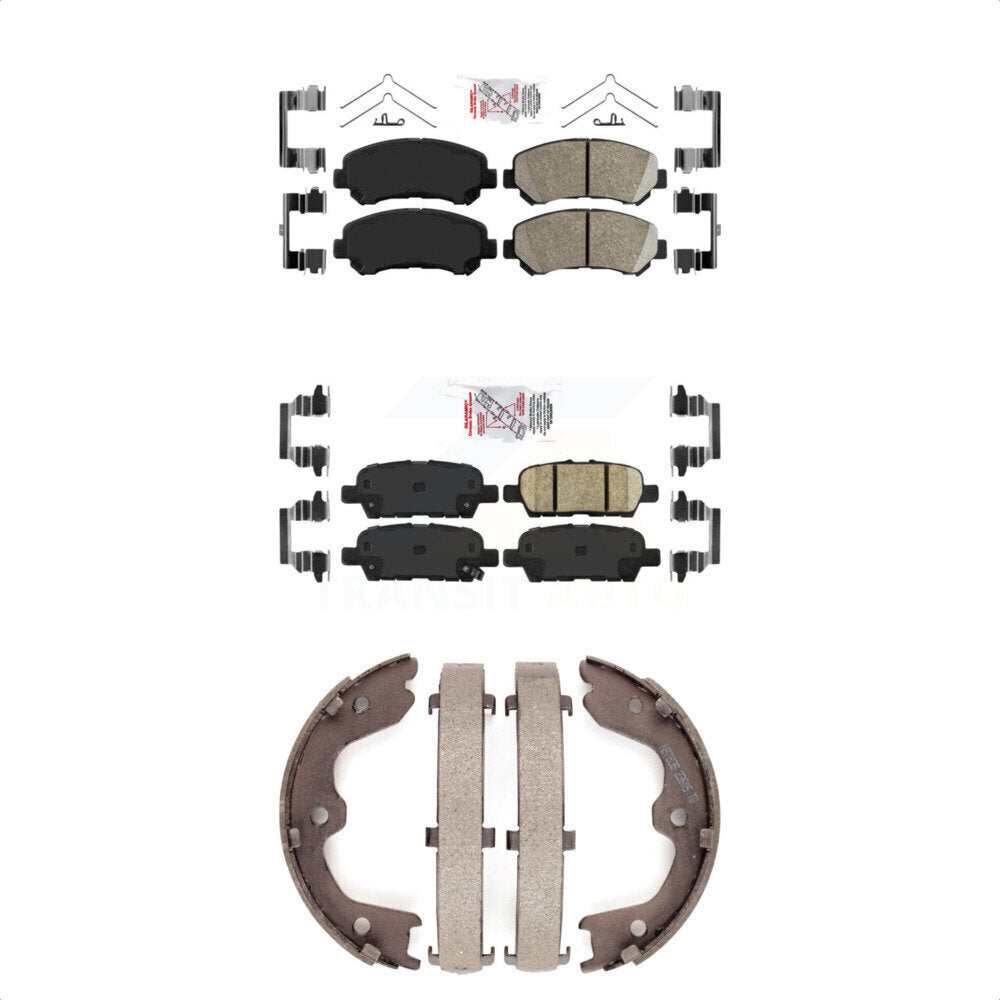 Ceramic Disc Brake Pads And Rear Parking Shoes Front Kit For