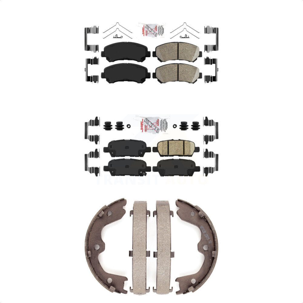 Ceramic Disc Brake Pads And Rear Parking Shoes Front Kit For