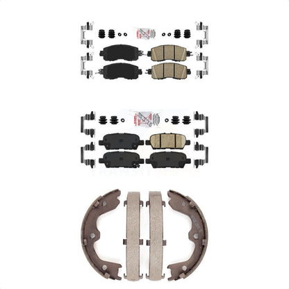 Ceramic Disc Brake Pads And Rear Parking Shoes Front Kit For