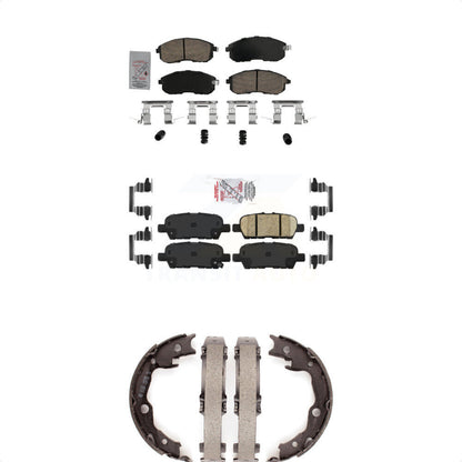Ceramic Disc Brake Pads And Rear Parking Shoes Front Kit For