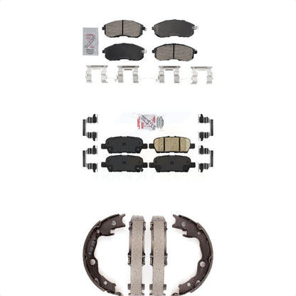 Ceramic Disc Brake Pads And Rear Parking Shoes Front Kit For