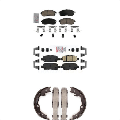 Ceramic Disc Brake Pads And Rear Parking Shoes Front Kit For
