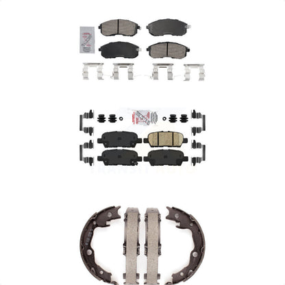 Ceramic Disc Brake Pads And Rear Parking Shoes Front Kit For