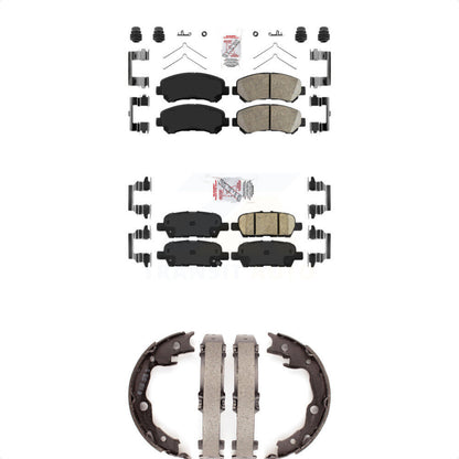 Ceramic Disc Brake Pads And Rear Parking Shoes Front Kit For Nissan