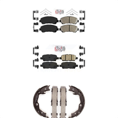Ceramic Disc Brake Pads And Rear Parking Shoes Front Kit For Nissan