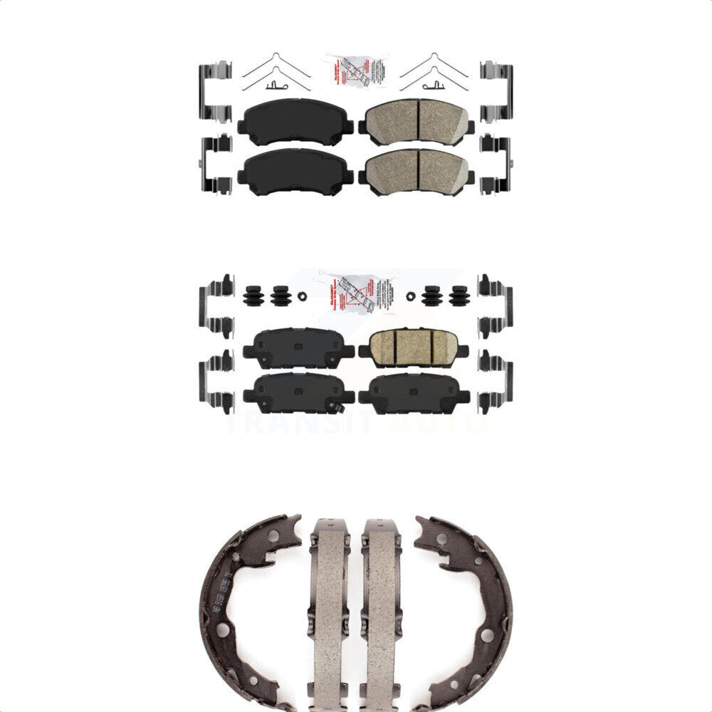 Ceramic Disc Brake Pads And Rear Parking Shoes Front Kit For Nissan