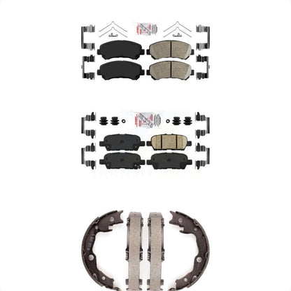 Ceramic Disc Brake Pads And Rear Parking Shoes Front Kit For Nissan