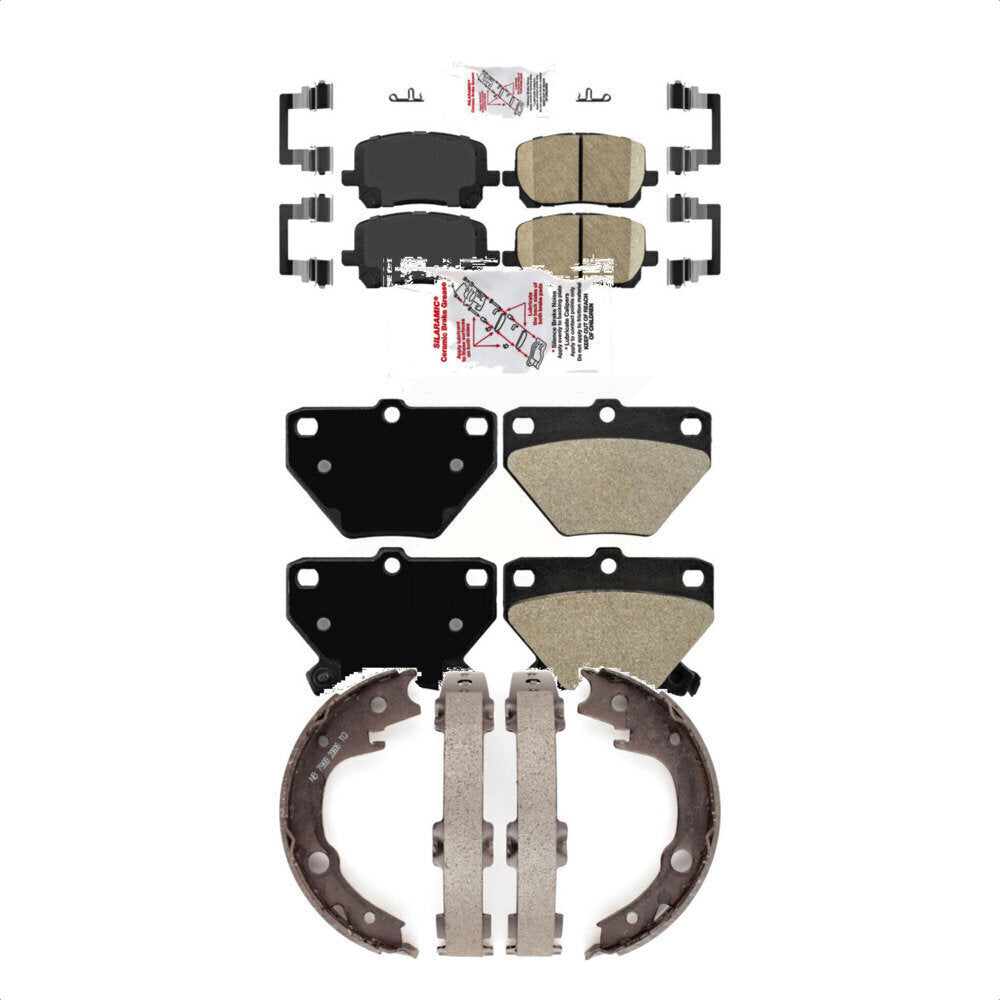Ceramic Semi-Metallic Disc Brake Pads Front Rear Kit For Toyota Matrix Corolla