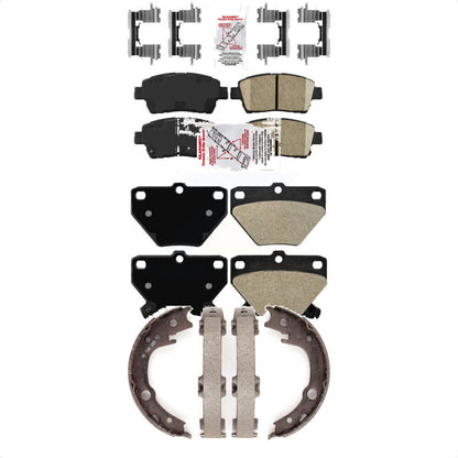 Ceramic Semi-Metallic Disc Brake Pads Front Rear Kit For 2000 Toyota Celica GT